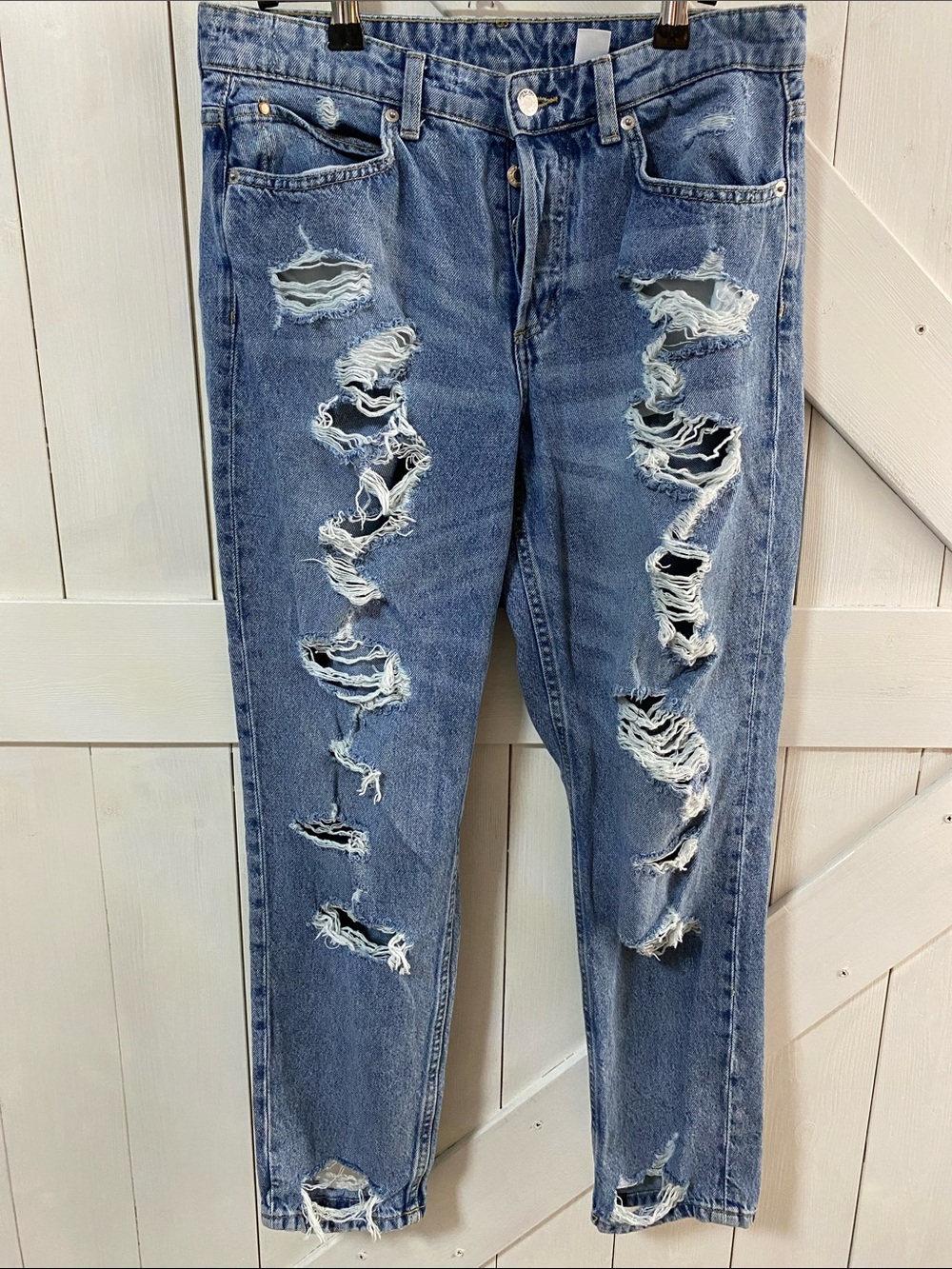 &DENIM Boyfriend Low Waist Jeans - Light Blue